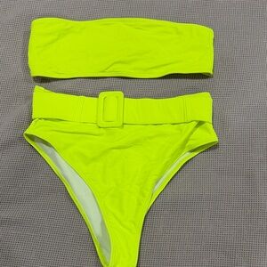Neon Yellow Women's Swimwear Set
